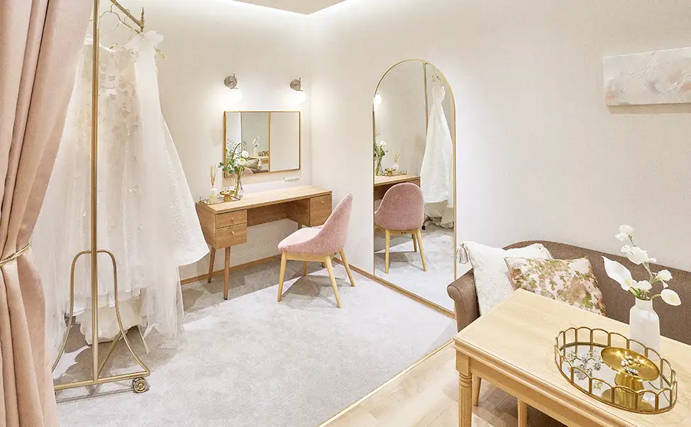 控え室は終日貸切のプライベートルーム